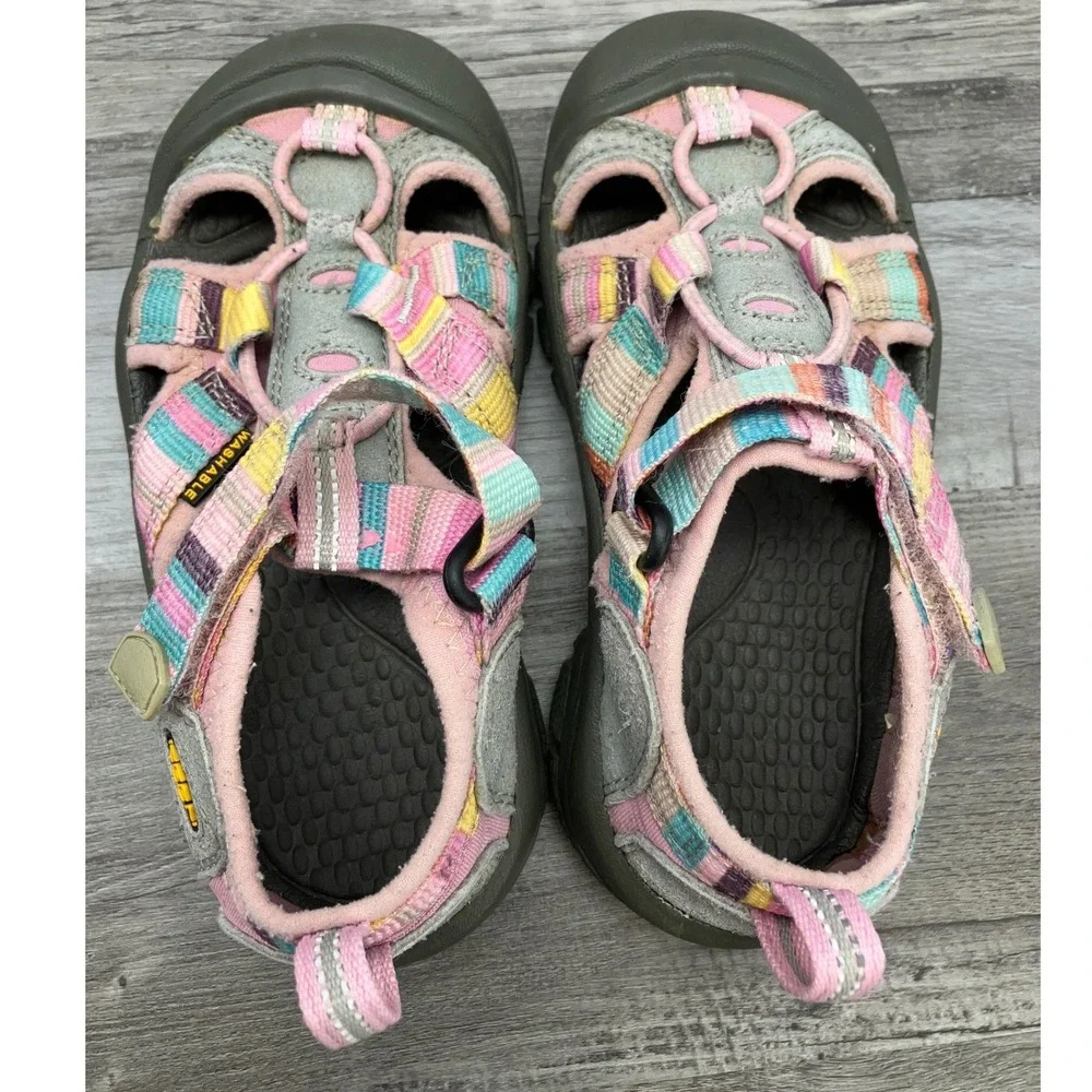 KEEN Newport H2 Kids Pink Striped Washable Water Sandals Size 10 US 1014935 - Picture 5 of 7